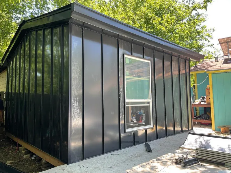 Black standing seam metal wall panels for Metal Roof Installation in Azle